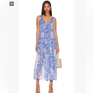 Free People Julianna Maxi in Bluebell Combo
